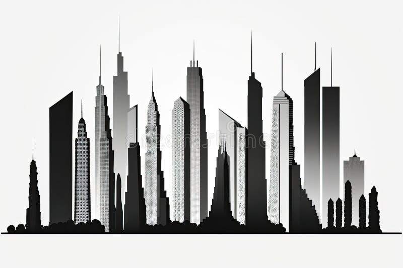 Skyscrapers illustration royalty free illustration