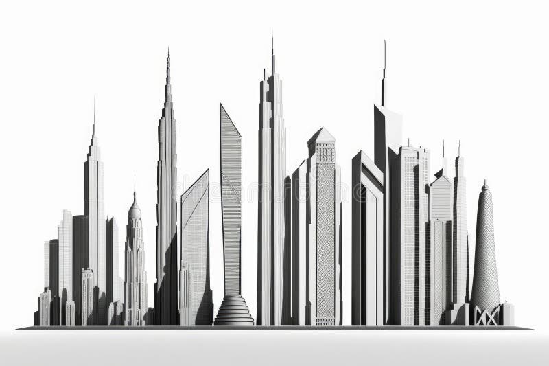 Skyscrapers illustration royalty free illustration