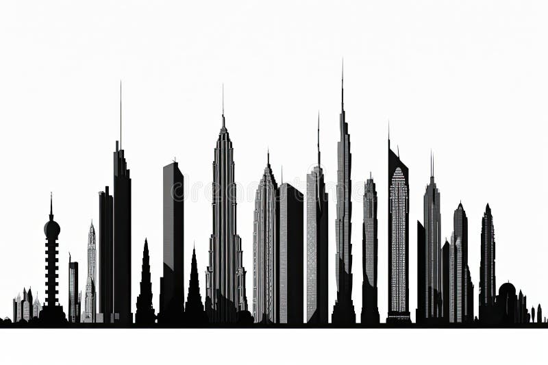 Skyscrapers illustration royalty free illustration