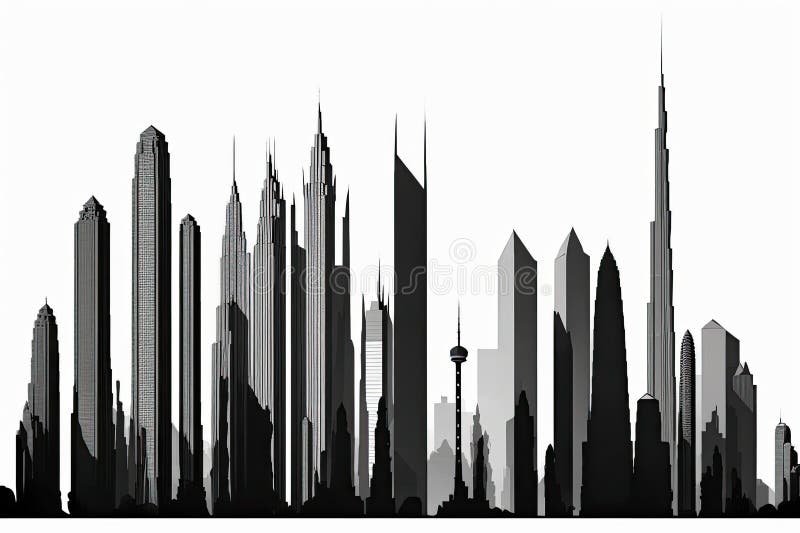 Skyscrapers illustration vector illustration