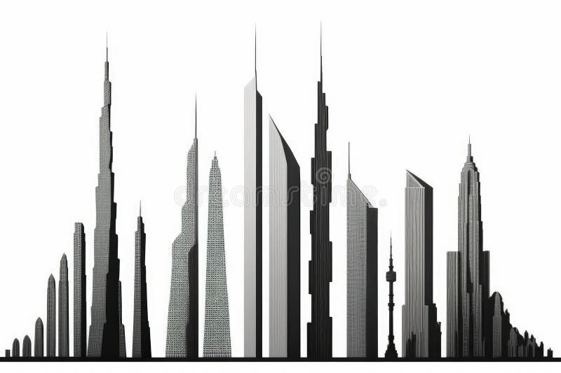 Skyscrapers illustration stock illustration