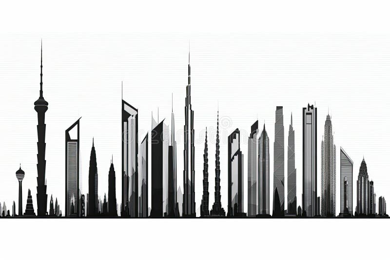 Skyscrapers illustration vector illustration