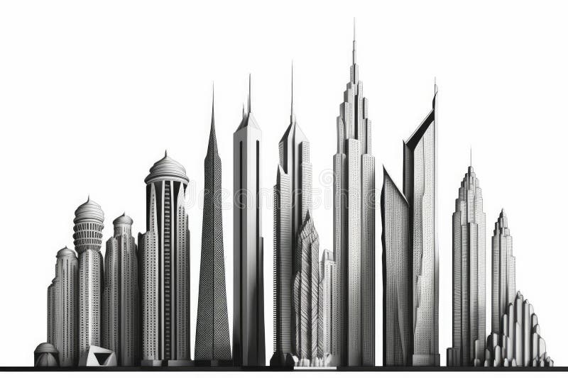 Skyscrapers illustration royalty free illustration