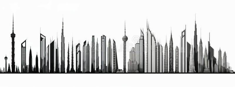 Skyscrapers illustration stock illustration