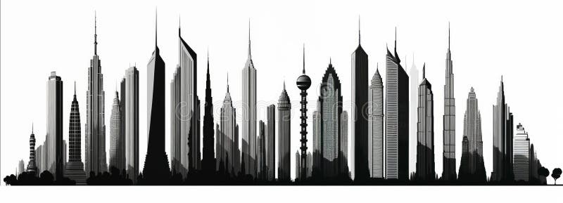 Skyscrapers illustration stock illustration