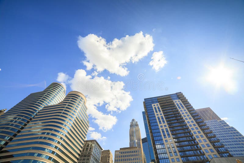 Skyscrapers of Minneapolis, Minnesota. royalty free stock photo Skyscrapers of Minneapolis, Minnesota. royalty free stock photo