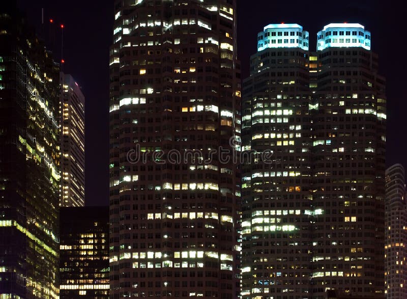 Skyscrapers at night time