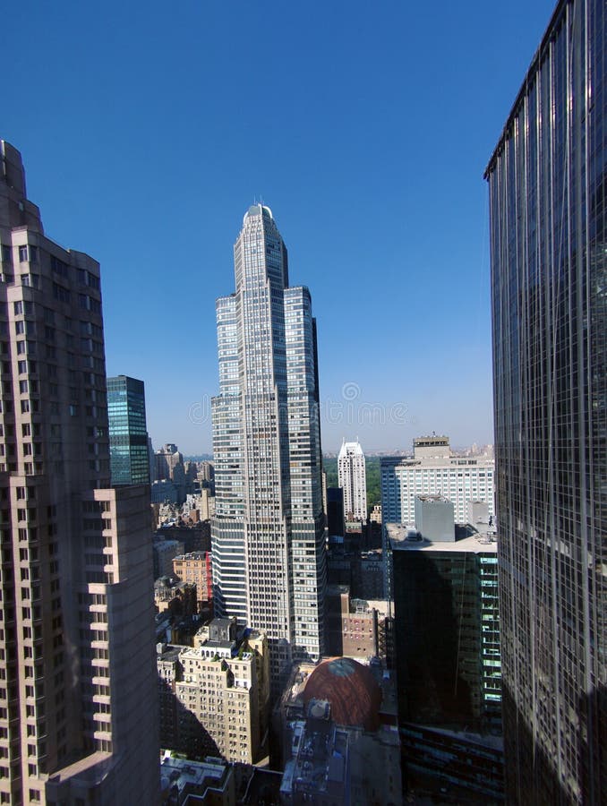 Skyscrapers Overlooking the Central Park Stock Photo Image of
