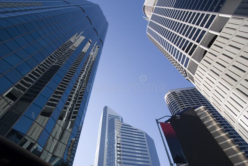 Skyscrapers perspective stock image. Image of metro, tall - 1423193
