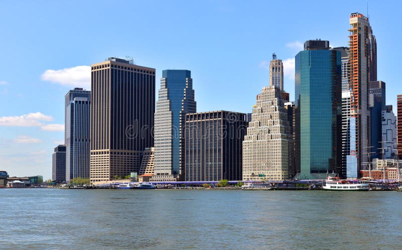 Skyscrapers of Southernmost tip of Manhattan, New York City. United States royalty free stock image Skyscrapers of Southernmost tip of Manhattan, New York City. United States royalty free stock image