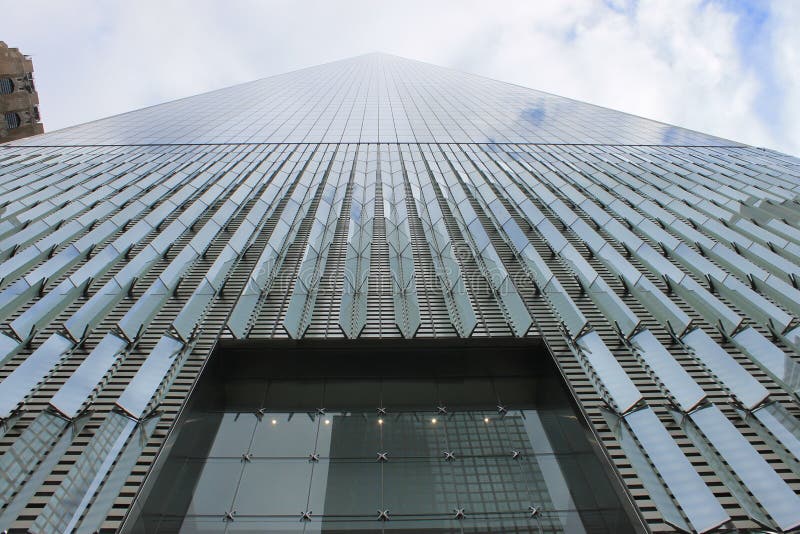 Skyward View of One World Observatory, New York. This is a Skyward View shot of One World Observatory, New York stock photo Skyward View of One World Observatory, New York. This is a Skyward View shot of One World Observatory, New York stock photo