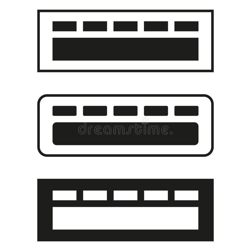 Skärmlinjeikon. vektor för vågrät stapel. svarta abstrakta linjer. minsta symbol för layout. Steg 10.