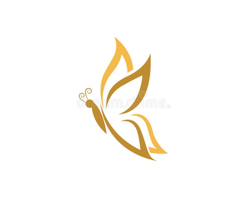 Skönhetfjäril Logo Template vektor illustrationer