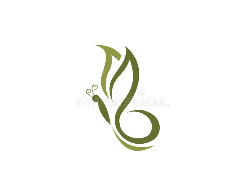 Skönhetfjäril Logo Template vektor illustrationer