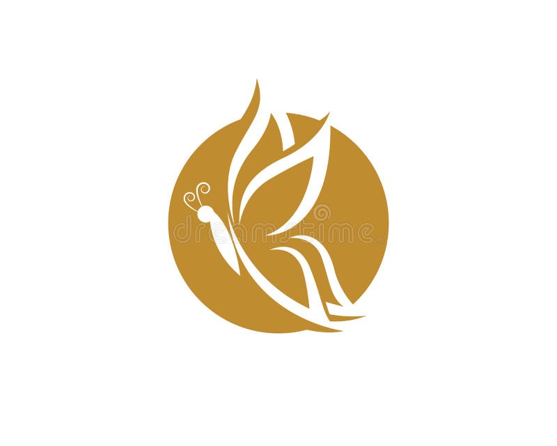 Skönhetfjäril Logo Template royaltyfri illustrationer