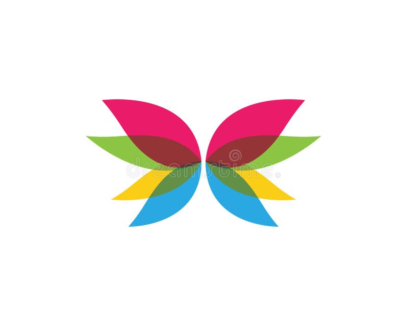 Skönhetfjäril Logo Template stock illustrationer