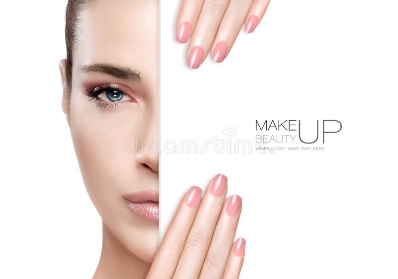 Skönhetmakeup och spikar Art Concept royaltyfri bild Skönhetmakeup och spikar Art Concept royaltyfri bild