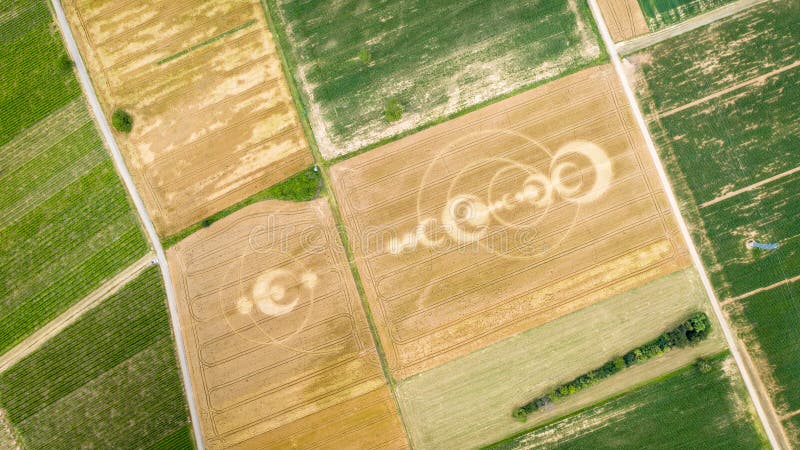 An image of crop circles field Alsace France. An image of crop circles field Alsace France