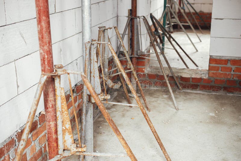 Slab Formwork for Concrete Pouring. Concrete Slab Construction for