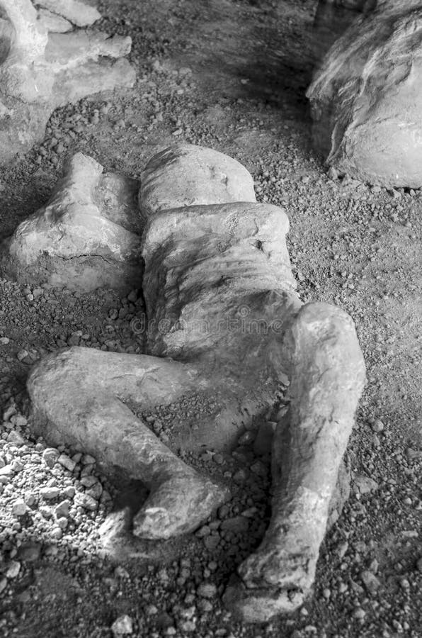 Slachtoffer in Pompei van de uitbarsting van de Vesuvius royalty-vrije stock afbeelding Slachtoffer in Pompei van de uitbarsting van de Vesuvius royalty-vrije stock afbeelding