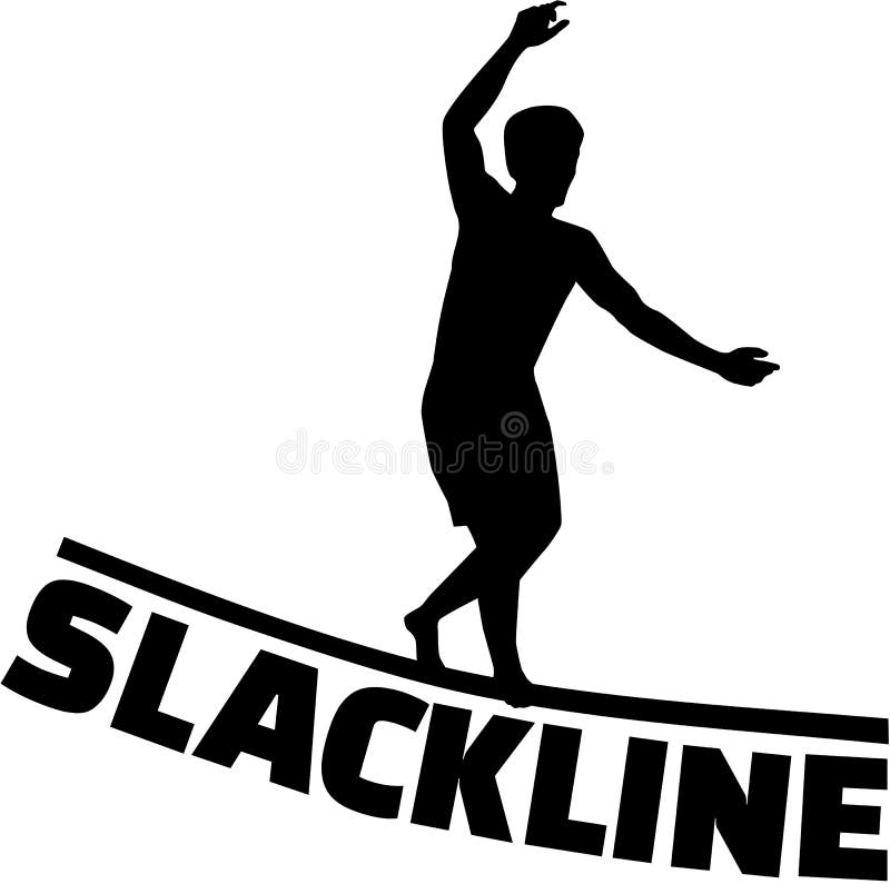 Slackline sports stock vector. Illustration of isolated 106170378
