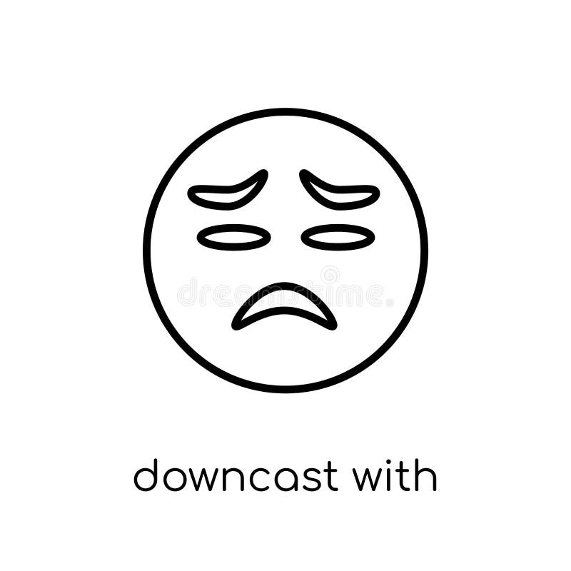 Slagit ned med den svettades emojisymbolen vektor illustrationer Slagit ned med den svettades emojisymbolen vektor illustrationer