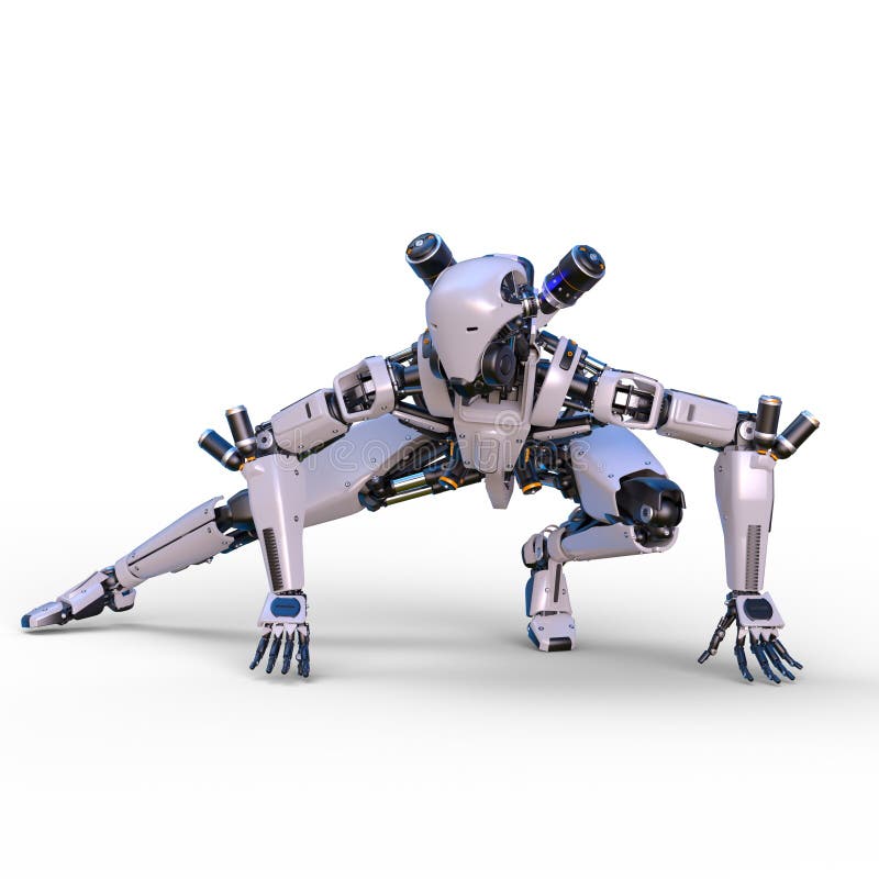 Gevechtsrobot royalty-vrije illustratie