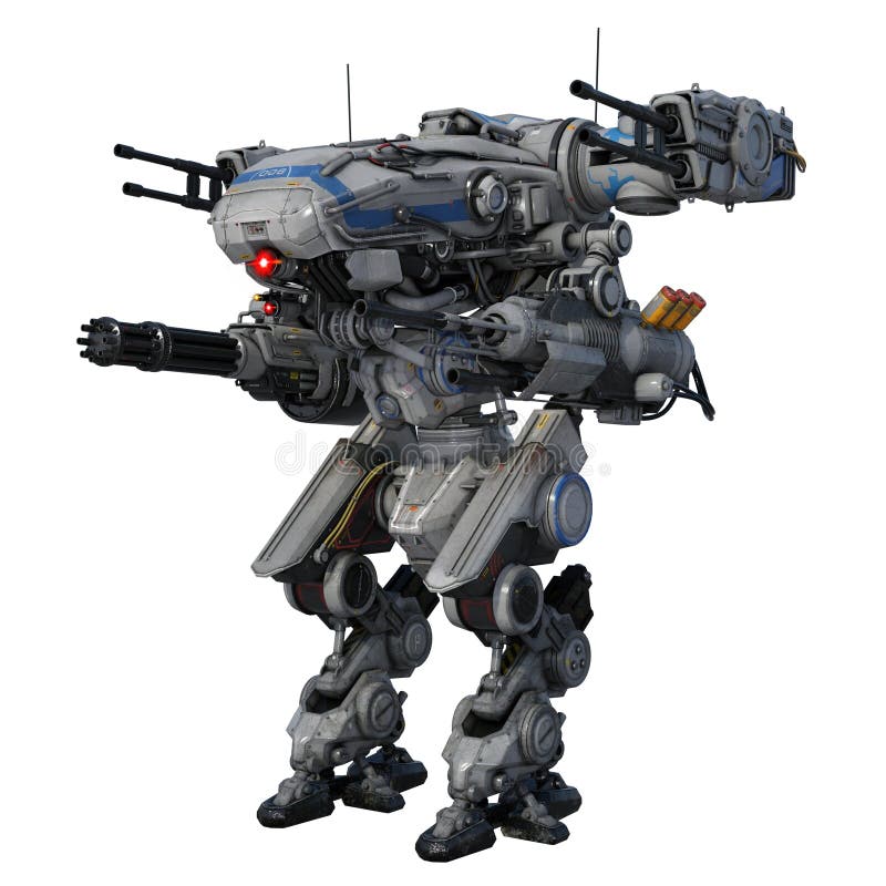 Gevechtsrobot stock illustratie