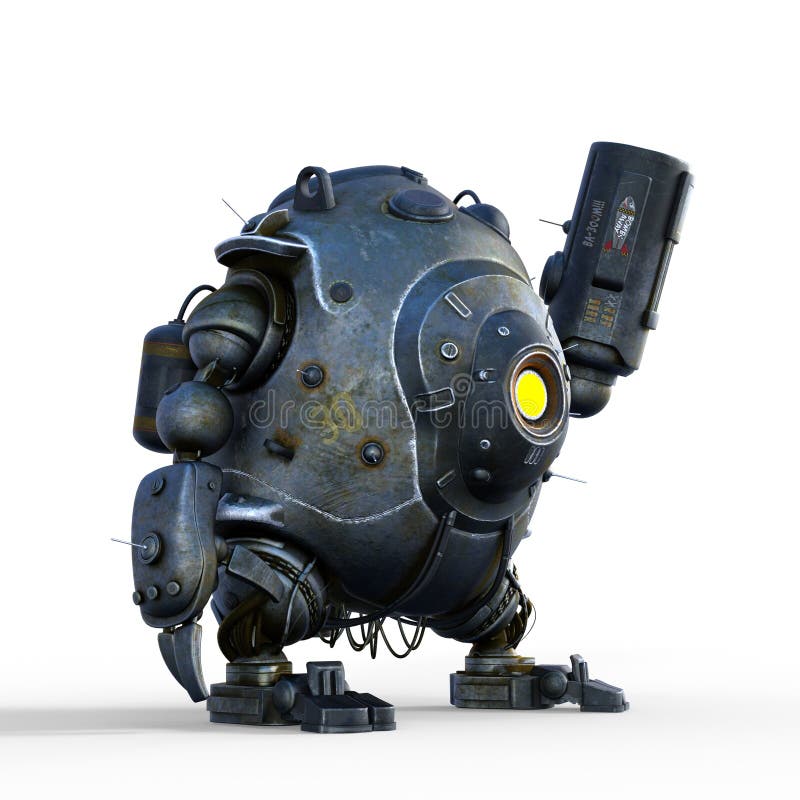 Gevechtsrobot royalty-vrije illustratie