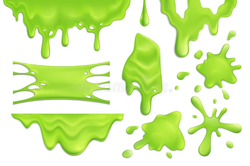 Slam bläckar ner den realistiska uppsättningen stock illustrationer Slam bläckar ner den realistiska uppsättningen stock illustrationer