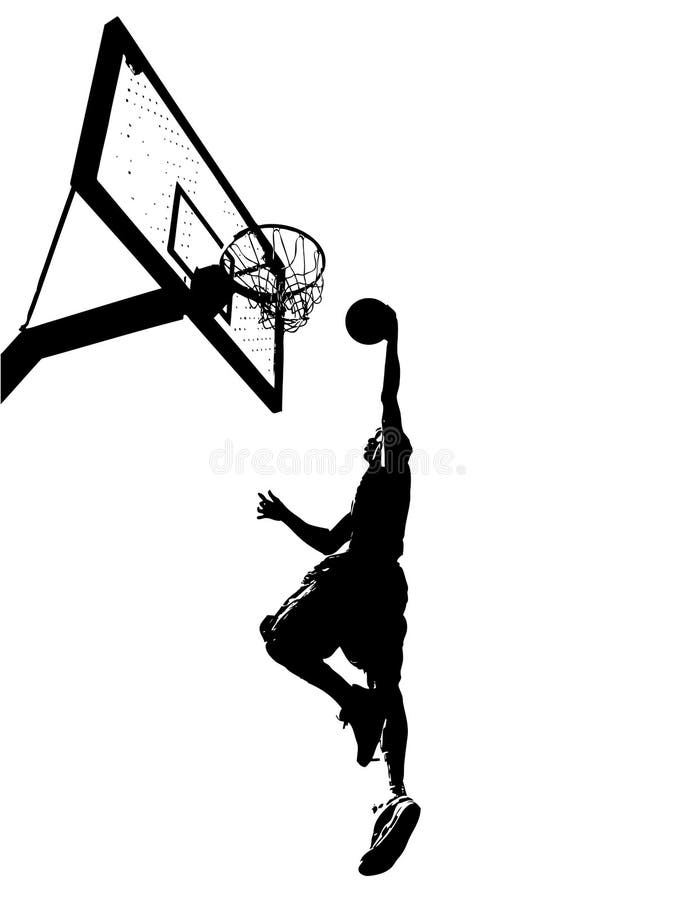 Slam Dunk Silhouette stock vector. Illustration of male - 13299254