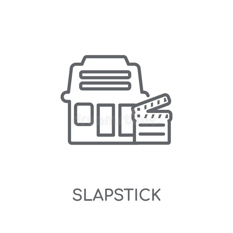 Slapstick linear icon. Modern outline slapstick logo concept on stock illustration