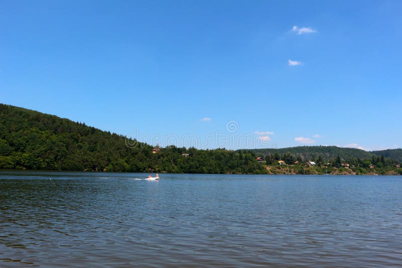 Slapy dam on Vltava river stock images Slapy dam on Vltava river stock images