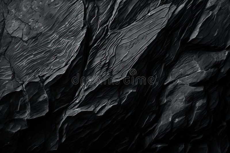 A slate like background or texture, dark grey or black. Ink stained rock royalty free illustration