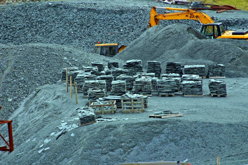Slate quarry. stock image. Image of district, stone, slate 13294307