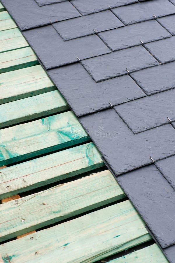 Slate roof stock images