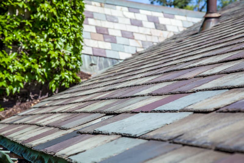 Slate Roof stock photography