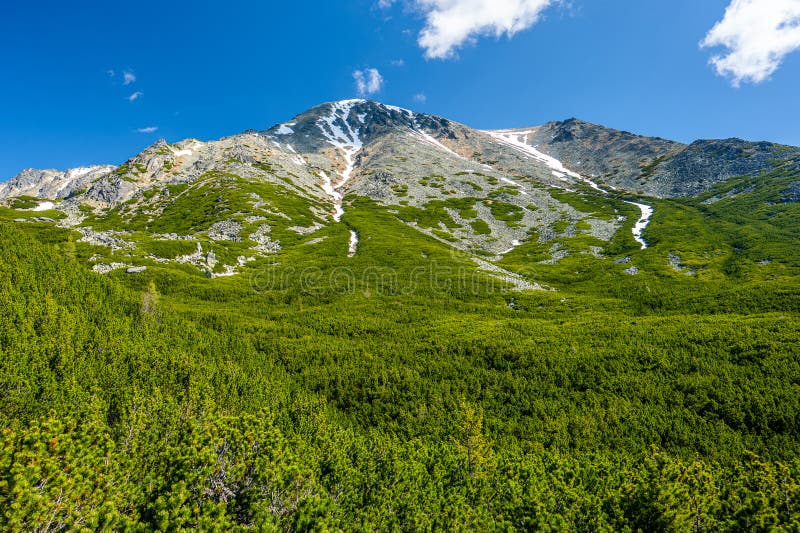 The Slavkovski Stit, Spring landscape of the Tatra Mountains, Slovakia