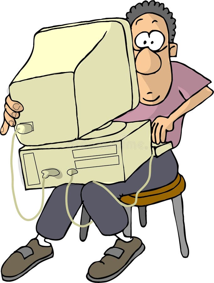 Download Slechte Man Laptop Computer Stock Illustratie - Illustratie bestaande uit desktop, laptop: 43137
