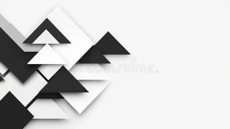 A sleek abstract background featuring grey and white tech arrows, perfect for modern and clean design aesthetics stock illustration