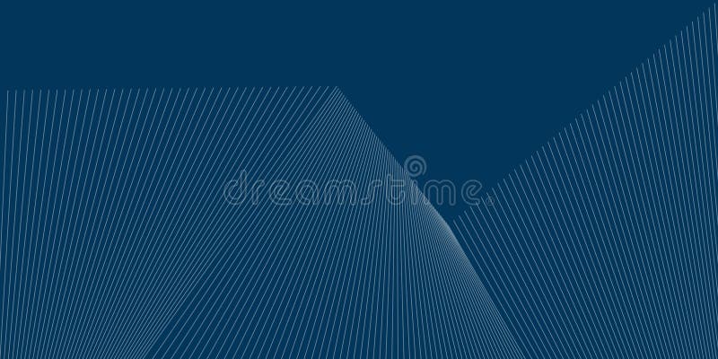A sleek blue abstract background with converging lines and smooth gradients. stock illustration