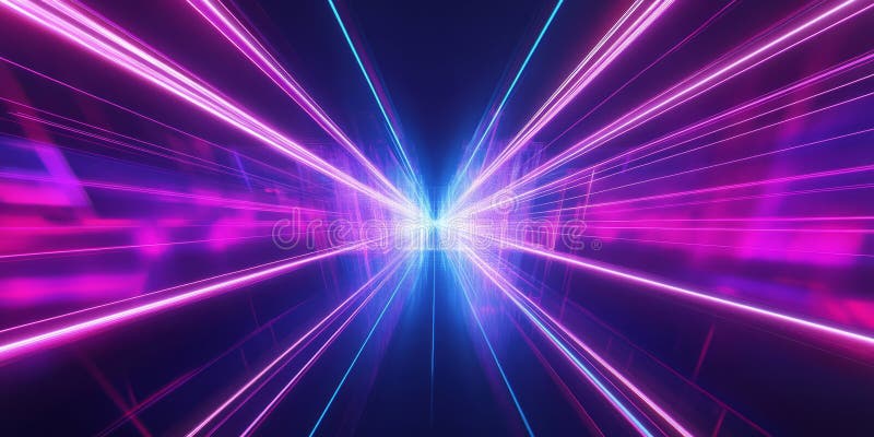 A sleek and dynamic abstract background featuring glowing holographic beams, symmetrically royalty free stock photography