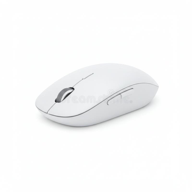 Ergonomic Wireless Mouse on a Desk – Technology and Productivity Concept – AI-Generated Image royalty free illustration