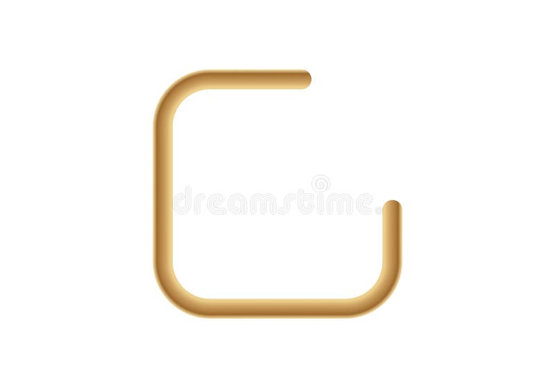 Golden checkbox icon for digital application design stock illustration