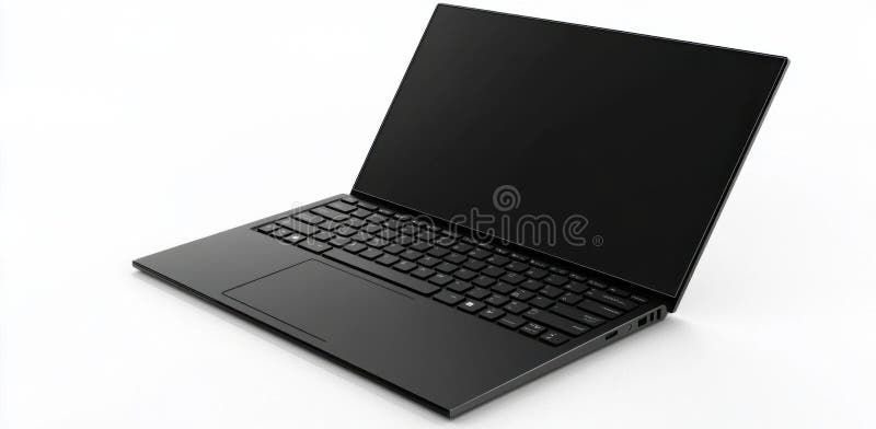 Sleek Laptop on Display, Modern Technology and Computing at Home or Office stock photos