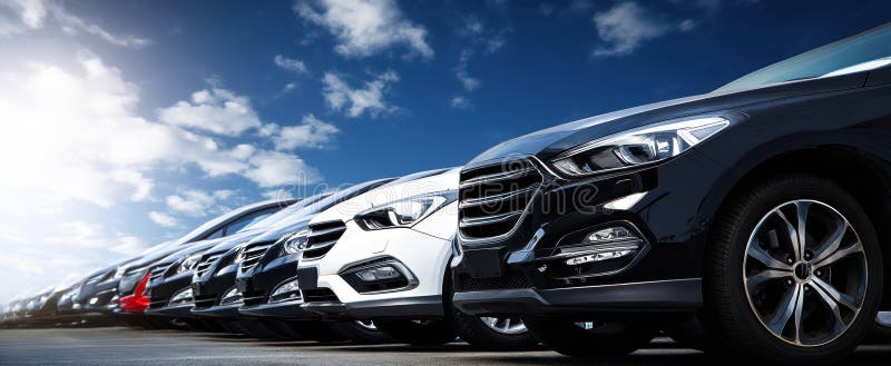 The sleek lineup of modern cars showcases various designs and colors..AI generated image