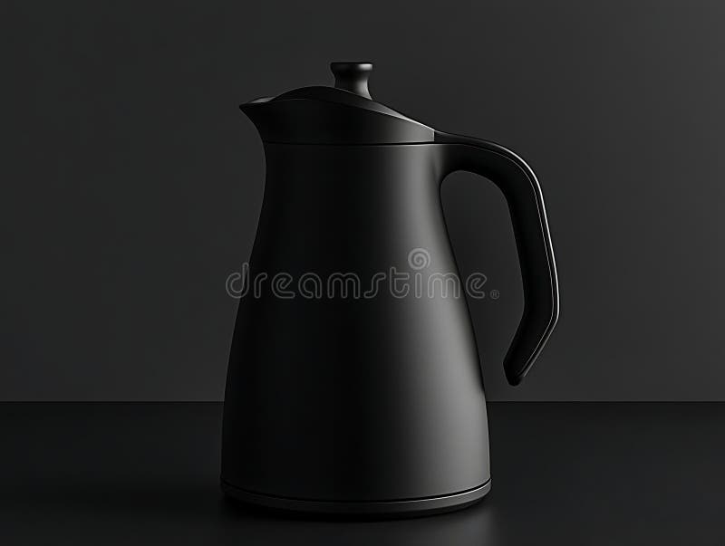 Sleek Matte Black Thermal Carafe : Moderne Minimalist Kitchen Essential vektor abbildung