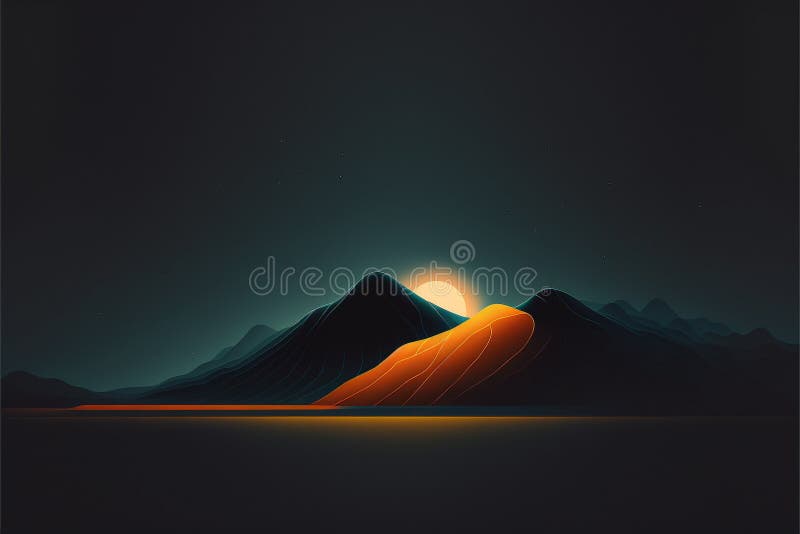 Sleek Minimalist Background. Creative Illustration Elements for Wall