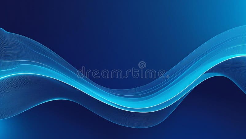 Sleek and Modern Abstract Background with Dynamic Blue and White Curved Lines stock illustration