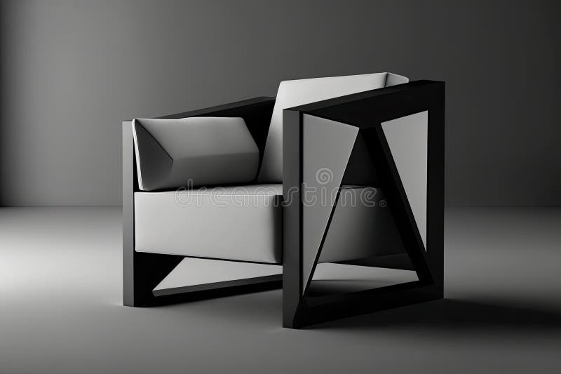 A Sleek and Modern Armchair with Clean Lines and Minimalistic Design